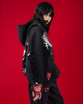 トップス BOARD BREAKER HEART ZIP UP BLACK HOODIE トップス BOARD BREAKER HEART ZIP UP BLACK HOODIE BOARD