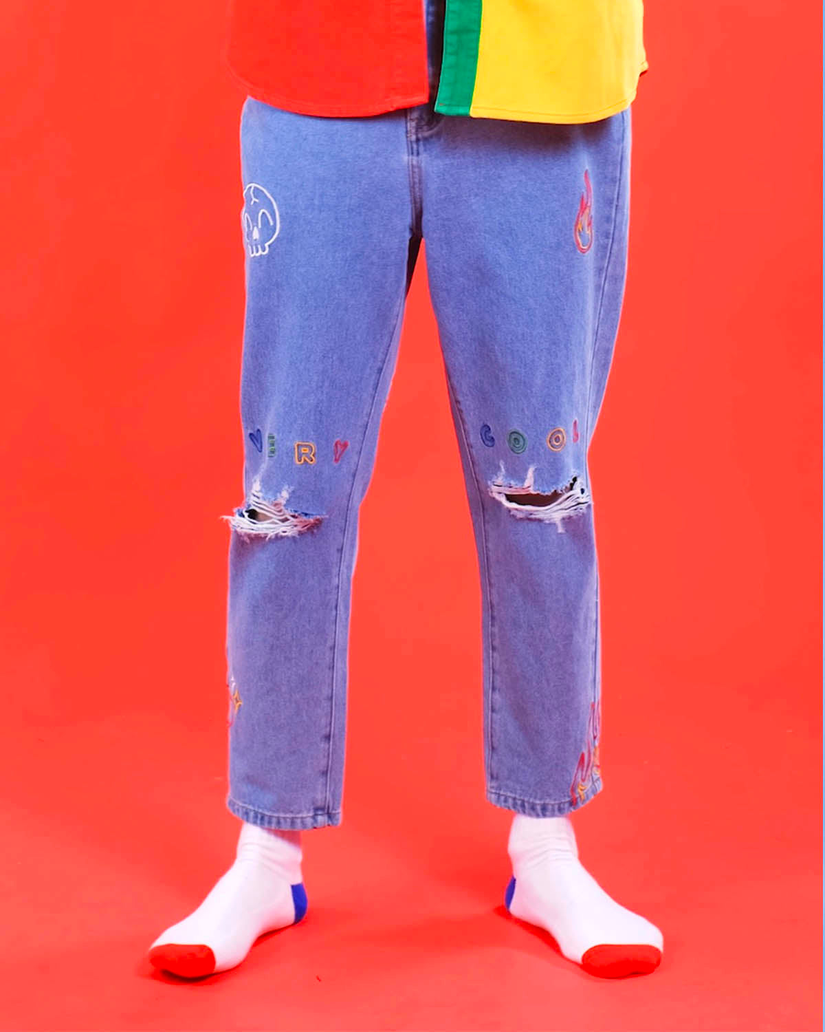 The play cool denim pants cool shirtz