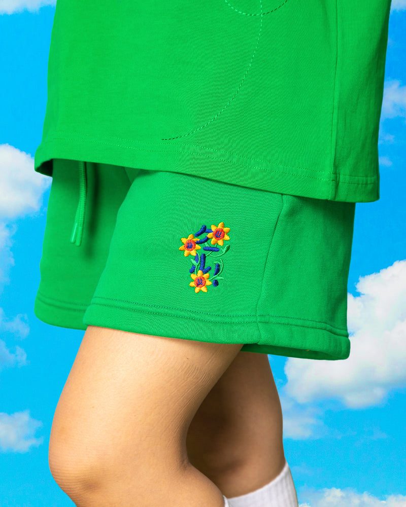 The Flower Shorts - Green