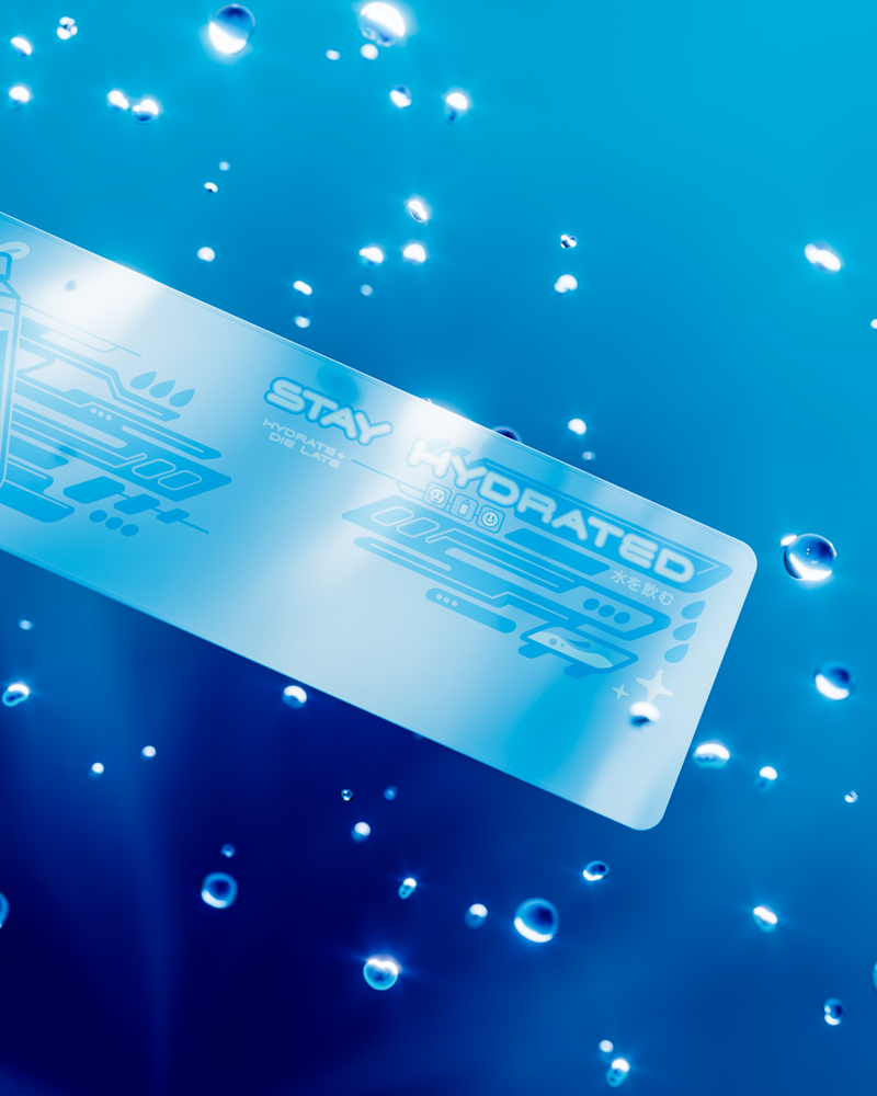 Stay Hydrated Desk Mat - Blue