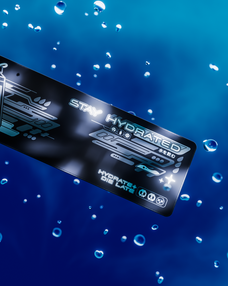 Stay Hydrated Desk Mat - Black